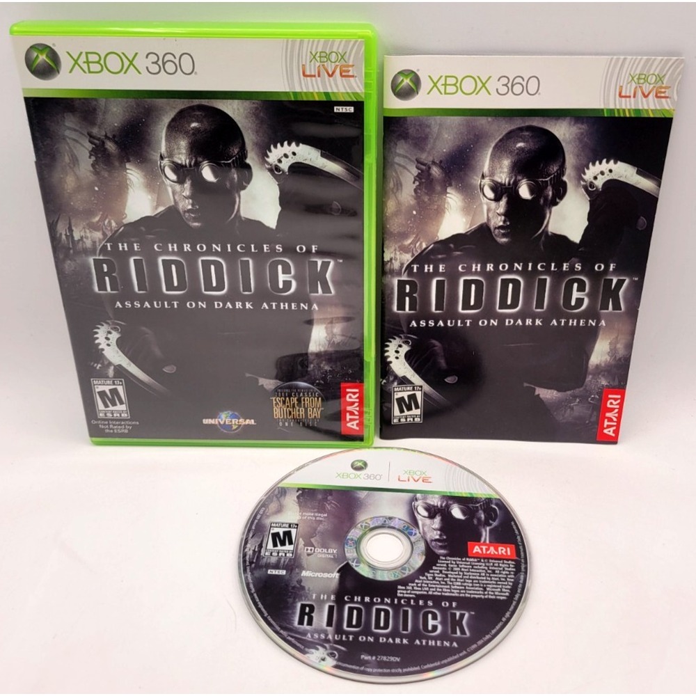 Chronicles of Riddick: Assault on Dark Athena (Microsoft Xbox 360, 2009) CIB